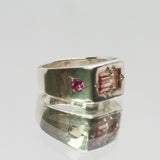 une - Signet #1 with Bi-Colour Tourmaline, Pink Tourmaline and White Sapphire