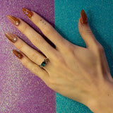 Une- Blue & Black Bicolour Tourmaline