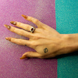 une - Bespoke - Signet #1 with Rectangular Garnet