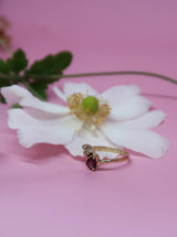 SGS Jewellery - Bespoke Starburst Ring w/ Rhodolite Garnet & Spinels