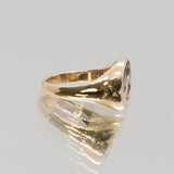 une Bespoke - Signet #5 with scattered watermelon tourmalines