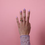 Une - Triad Ring with Tourmaline, Peridot & Amethyst