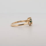 Comune - Bespoke - Diamond and Green Sapphire Cluster Ring 3
