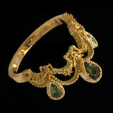 Metal Couture - Ribboned Green Sapphire Ring