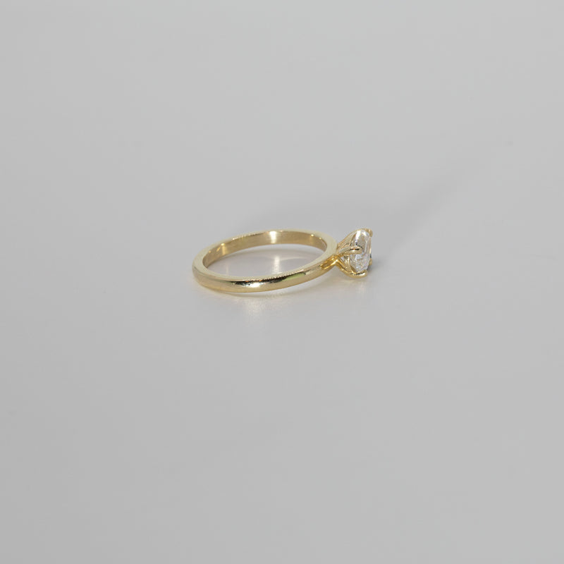 Comune - Bespoke - Twin Pear Cut Diamond and Sapphire Ring