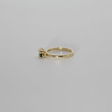 Comune - Bespoke - Twin Pear Cut Diamond and Sapphire Ring