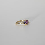 Une - Bespoke - Pink and Purple Sapphire Cluster Ring