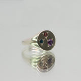 Une - Bespoke - Signet #5 with amethyst, tourmaline and topaz