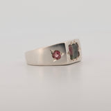 UNE - Bespoke Signet #1 with Pink and Teal Bicolour Tourmaline