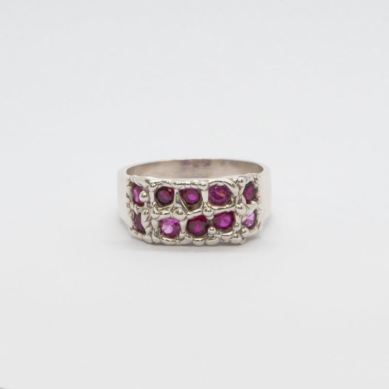 Sacreflux - Ruby and Pink Botanica Ring