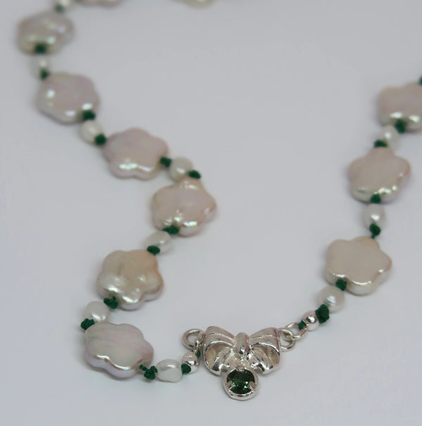 SGS Jewellery - Bespoke - Daisy Chain Pearl & Sapphire Necklace