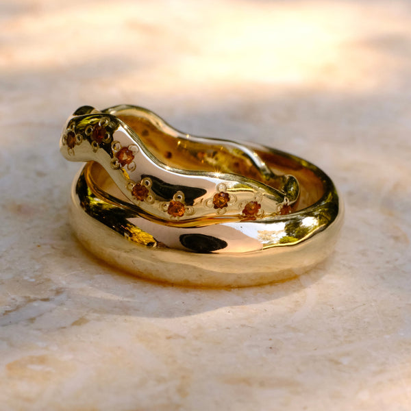 OLIVIA WARE - DIAMOND IN THE ROUGH - ORANGE SAPPHIRES