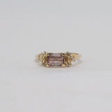 Une - Bespoke - Dusty Pink Tourmaline and White Sapphire Ring