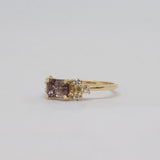 Une - Bespoke - Dusty Pink Tourmaline and White Sapphire Ring