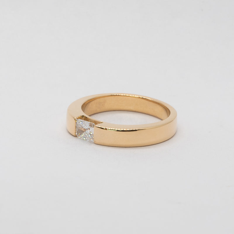 Jacqueline Nguyen Jewellery - Tension Set Radiant Diamond Ring