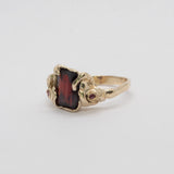 SGS Jewellery - Bespoke - Leafy Laurel Garnet Ring
