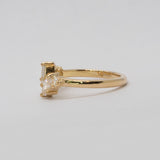 Comune - Bespoke - 18ct Yellow Gold Diamond Cluster Ring