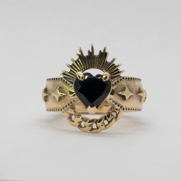Halo & Hurt - My Heart You Have - 9ct Yellow Gold with Black Spinel