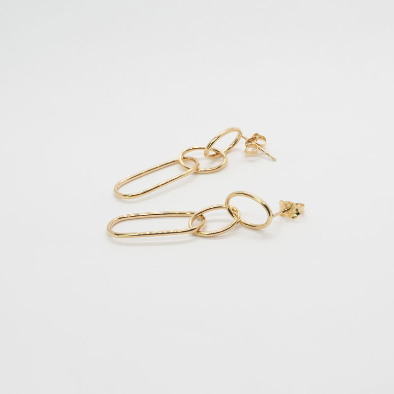 Comune - Minimalist Collection - Paper Clip Oval Drop Earrings
