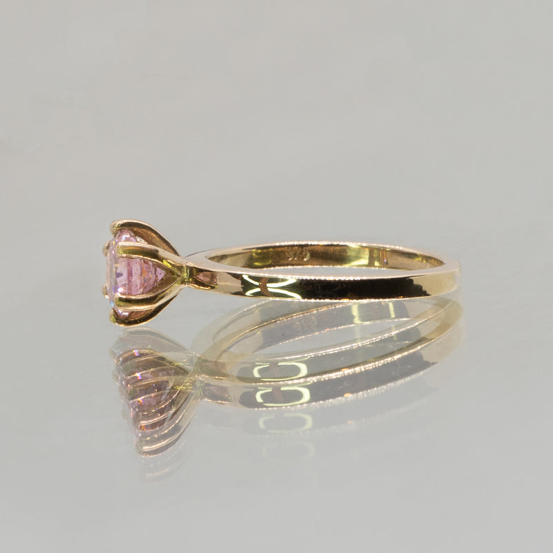 une - Pink Cubic Zirconia Solo Ring