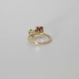Une -Bespoke - Tourmaline and Peridot Twin Ring
