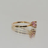 Une - Rhodolite Garnet and Pink Sapphire Triad Ring