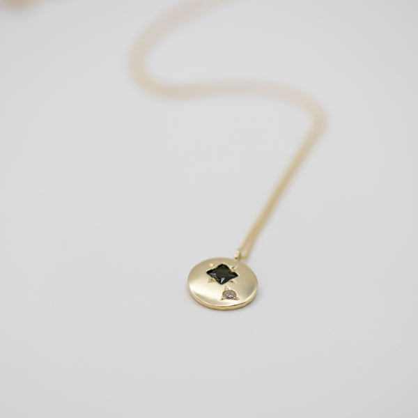 Une - Bespoke - Sapphire & Diamond Pendant