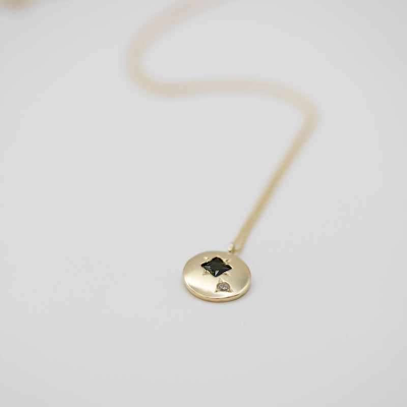 Une - Bespoke - Sapphire & Diamond Pendant