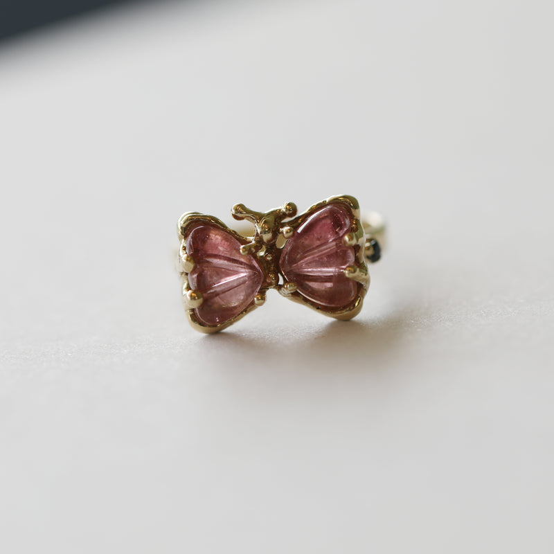 SGS Jewellery - Bespoke Pink Butterfly Tourmaline Ring