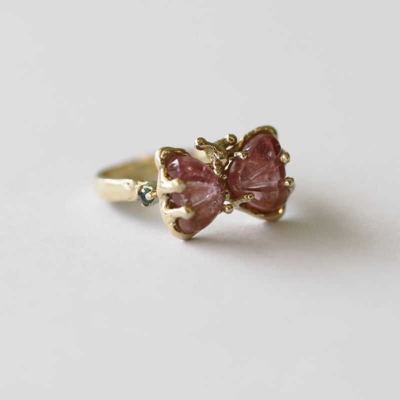 SGS Jewellery - Bespoke Pink Butterfly Tourmaline Ring