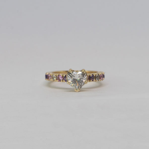 Une - Bespoke - Solitaire Heart Ring
