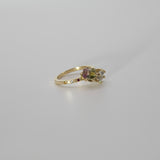 Une - Bespoke - Tourmaline and Moissanite Twin Ring