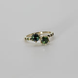 Une - Bespoke - Parti Sapphire Twin Ring