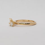 Comune - Bespoke - Twin Pear Cut Diamond 18ct Yellow Gold Ring