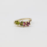 Une - Bespoke - Triad Ring with Watermelon Tourmaline