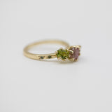 Une - Bespoke - Triad Ring with Watermelon Tourmaline