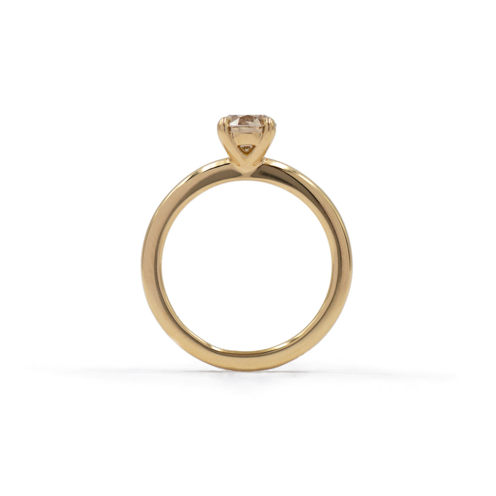 Benjamin Rose Bespoke Champagne Diamond Solitaire Ring Comune Gallery