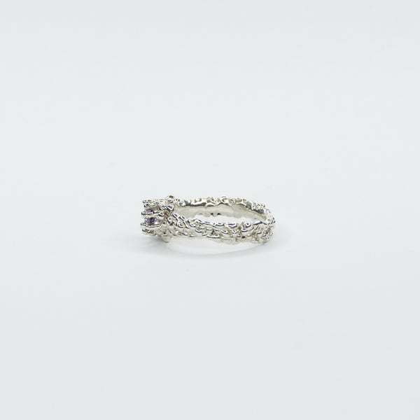 Serpent Rouge - Small Amethyst Bubble Ring
