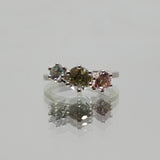 Une - Triad Ring with Pastel Gemstones