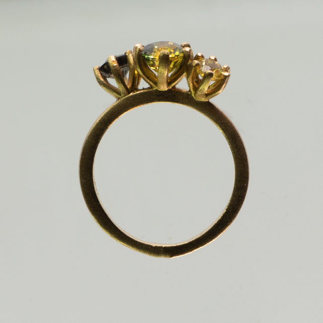 une - Parti Sapphire Triad Ring