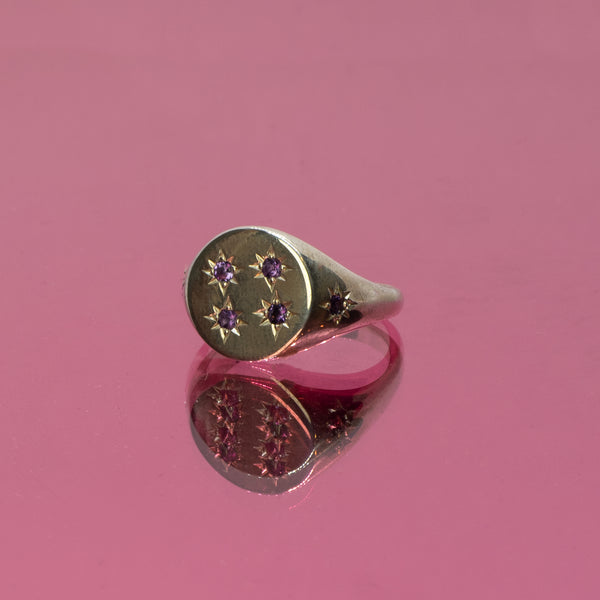 Une. - Asteria - Amethyst Ring