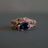 Eloise Falkiner - Rockpool Ring with Blue Sapphires in 14ct Gold