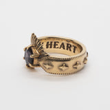 Halo and Hurt - My Heart You Have - 9ct Yellow Gold with Hex Spinel