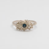 Manuela Igreja - Sterling Silver Posy Ring with Blue Australian Sapphire